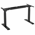 Elektrisch höhenverstellbarer Schreibtisch - Schwarz, 58-123 cm, mit Timer und Höhenmemory - Ideal für ergonomisches Arbeiten