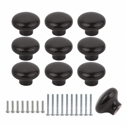 Runde Keramik-Knöpfe Dunkelviolett – 32 mm, 10er Set für Möbel & Schränke