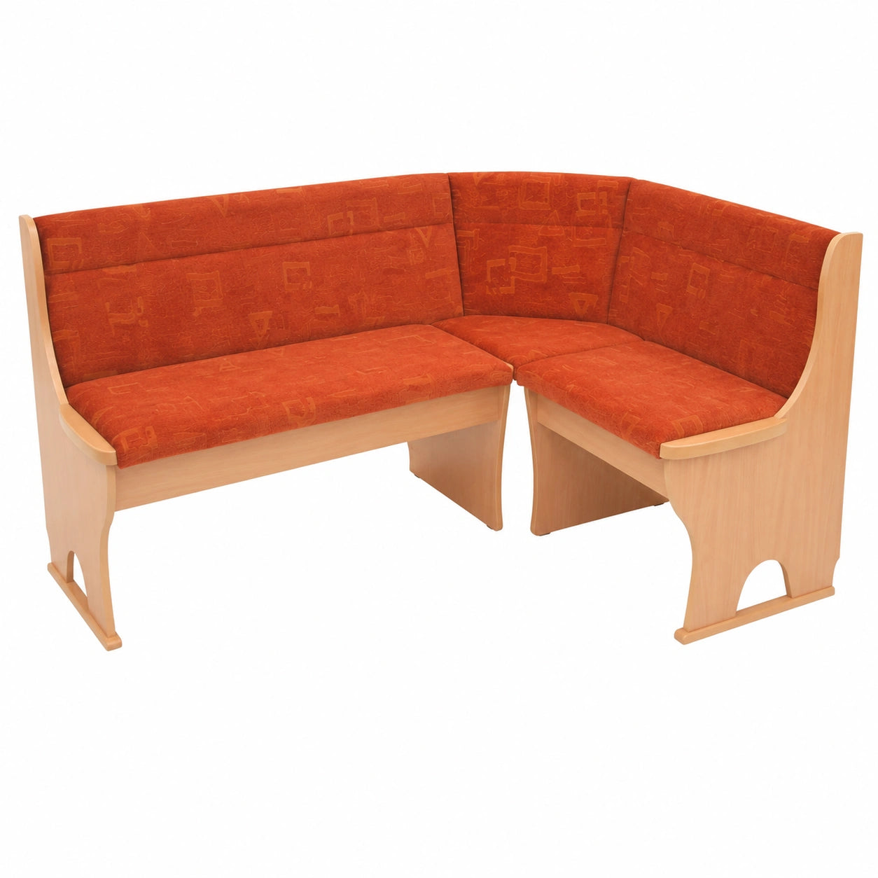 Moderne Truheneckbank aus Holz, 125x165 cm