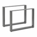 Industrielle Tischkufen aus Stahl – Set mit Bodenschonern, 90 x 72 cm