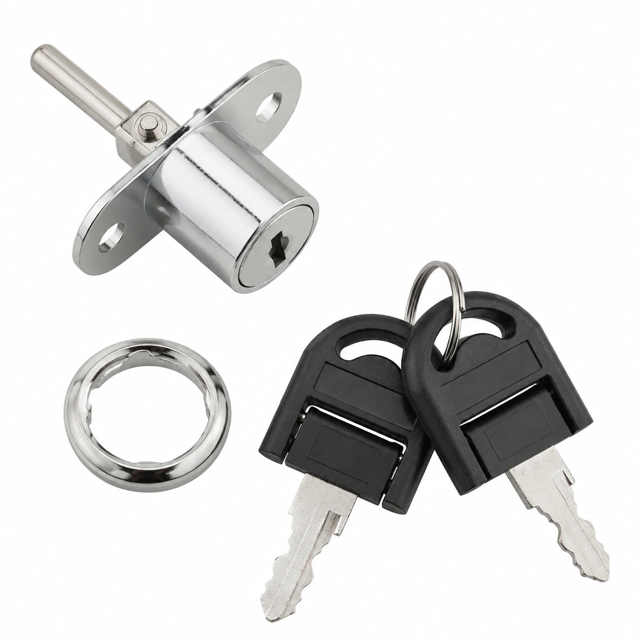 Sicheres 19 mm Zylinderschloss für Möbel, Schubladen und Schränke, Schwarz