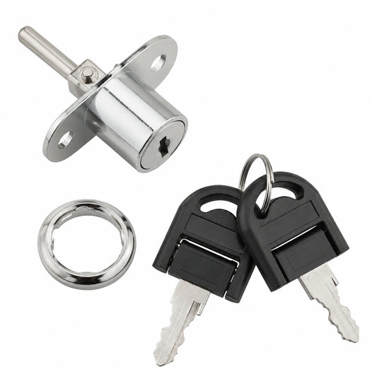 Sicheres 19 mm Zylinderschloss für Möbel, Schubladen und Schränke, Schwarz