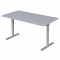 Elektrisch höhenverstellbarer Gaming Schreibtisch mit LED, Grau, 140x70cm