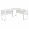 Amanda L-förmiger Schreibtisch Weiß - Moderner Eckcomputertisch für Büro und Home-Office, 223x77x73 cm