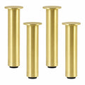 Höhenverstellbare Sofafüße aus Aluminium, 4er Set, Gold, 8-25 cm