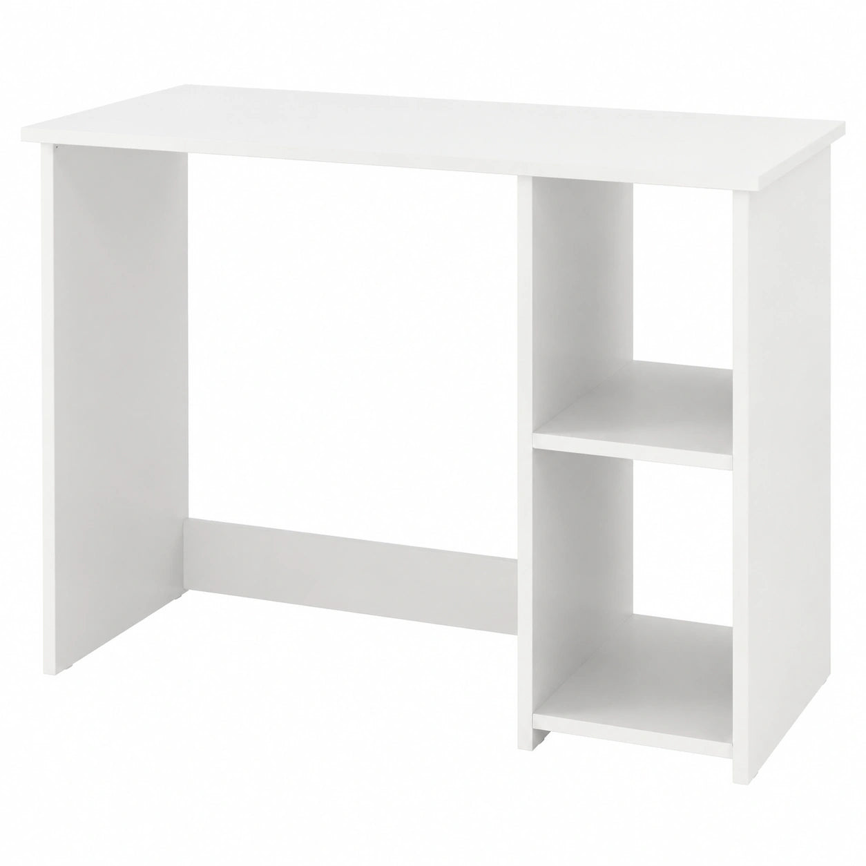 Moderner Bürotisch mit Ablagen, kompakter Schreibtisch für Büro und Zuhause, 80x40x74 cm, Weiß