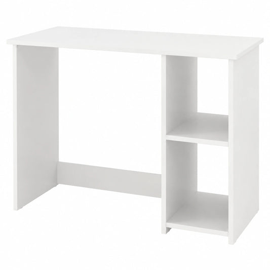 Moderner Bürotisch mit Ablagen, kompakter Schreibtisch für Büro und Zuhause, 80x40x74 cm, Weiß