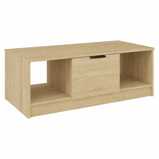 Moderner FIRBNUS Couchtisch aus Holz, Braun 102x50x36 cm mit Stauraum