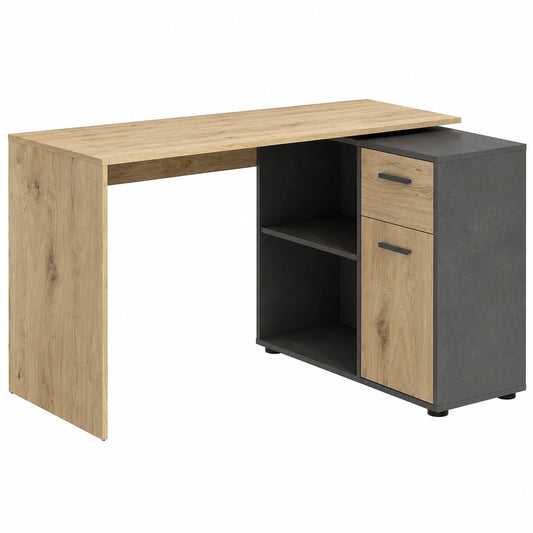 Moderner Schreibtisch Albrecht 1 in Wikinger-Eiche und Matera, 83x74x117 cm